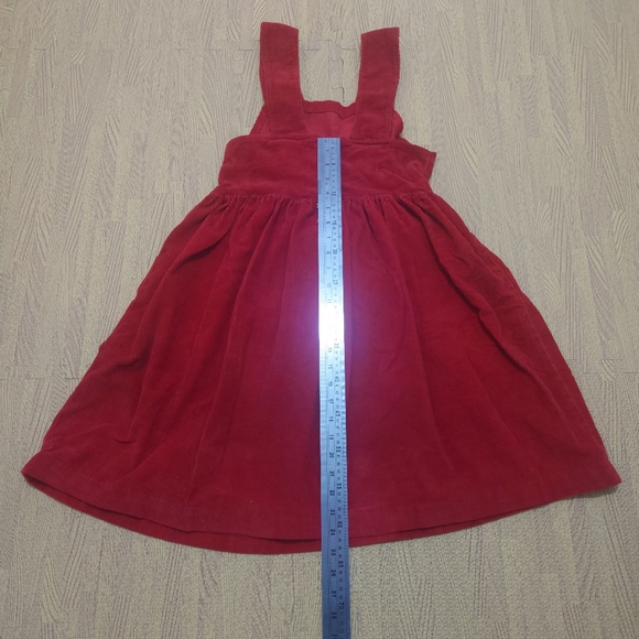Vintage Unbranded Cordoruy Pinafore Dress Women's Red Dungaree Small - Picture 9 of 9